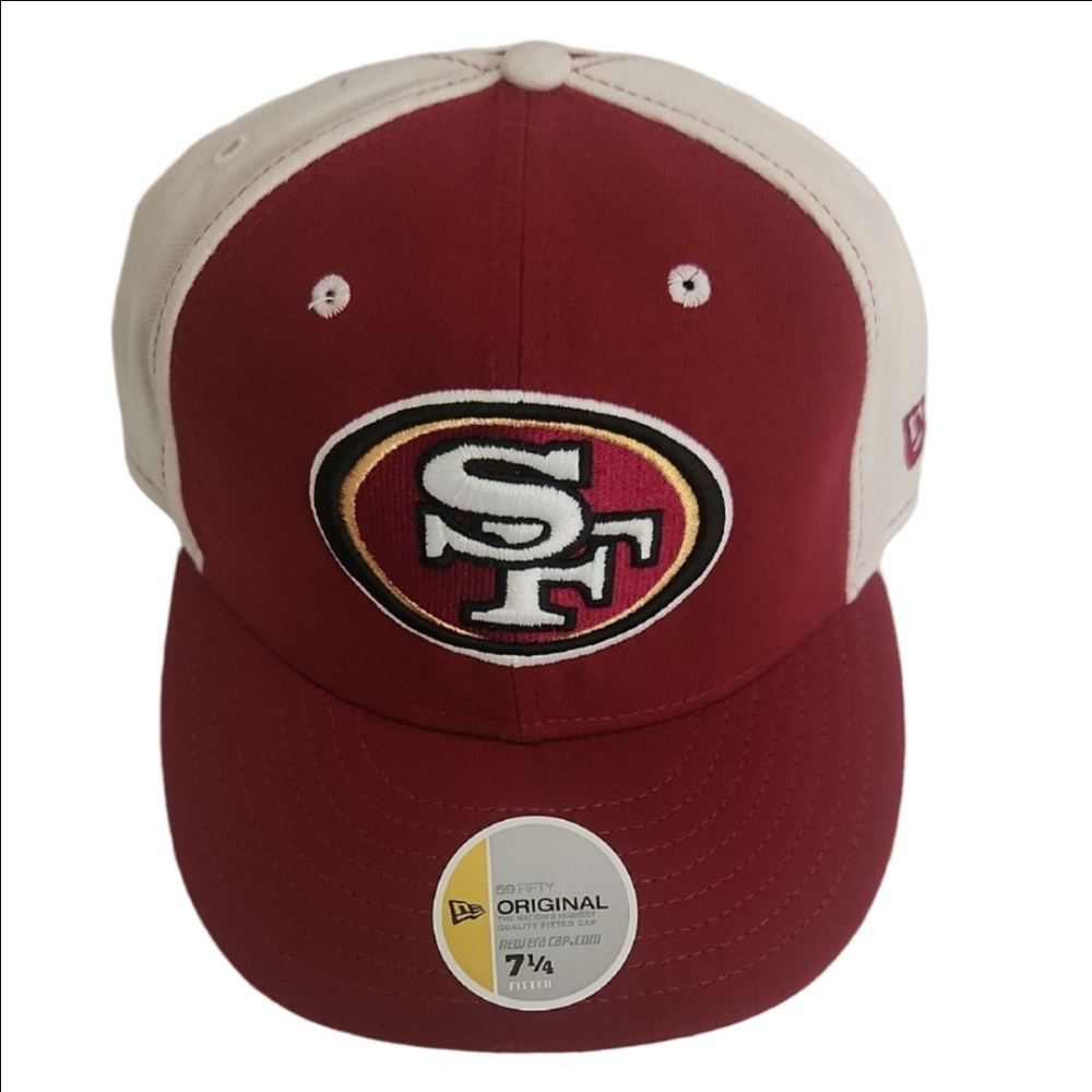 New Era Vintage 2000s SF 49ers Red and White 7 1/4 Fitted Cap